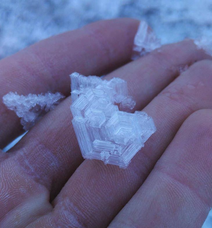 Accidental Snow Art,  ice crystals
