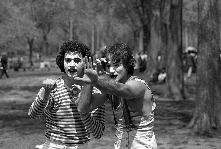 central park two mimes in Central Park