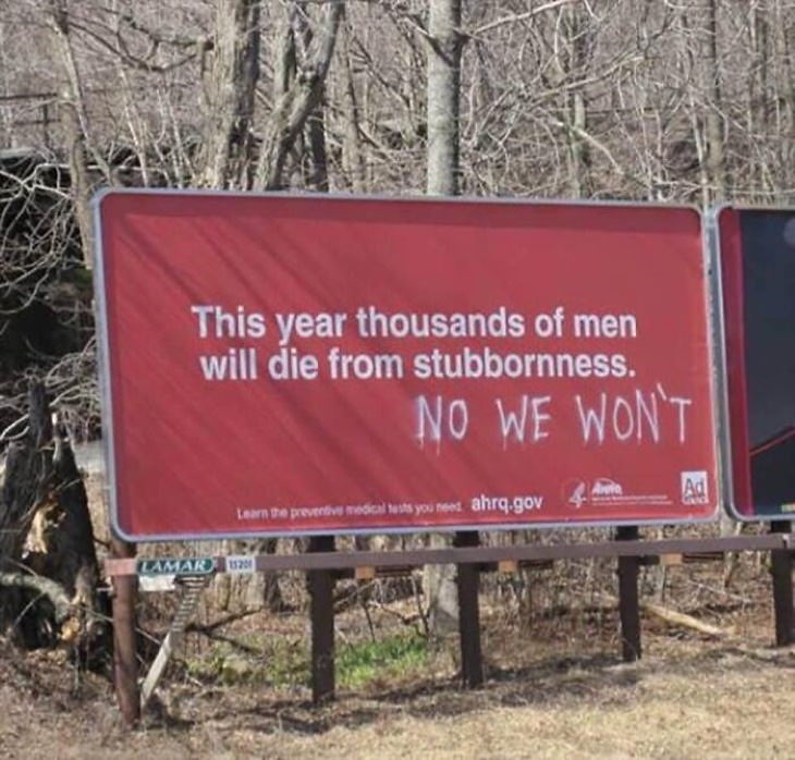 Ironic Pictures Stubborn men