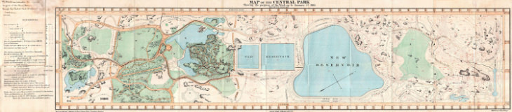 central park Central Park map from 1860