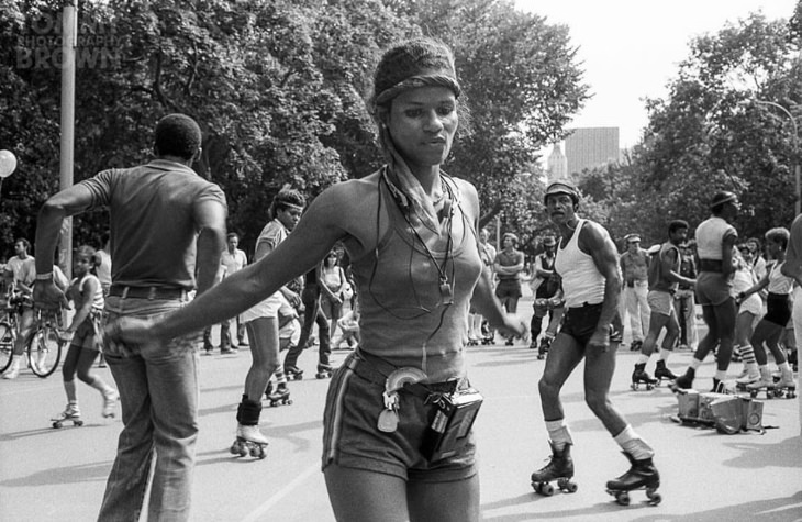 central park people roller skating in 1982