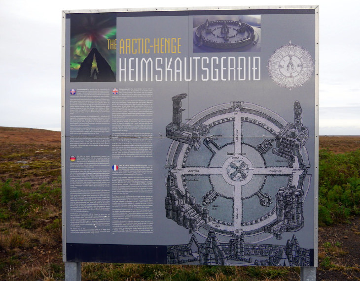 Plaque at the Arctic Henge site, Iceland