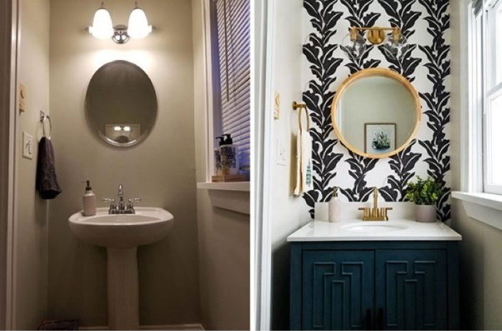 Before and After Room Renovations sink