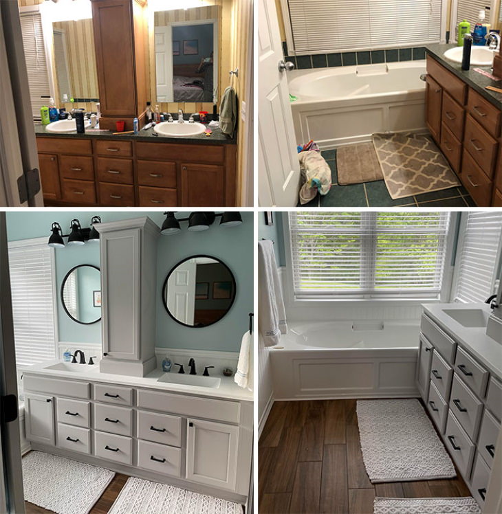 Before and After Room Renovations bathroom