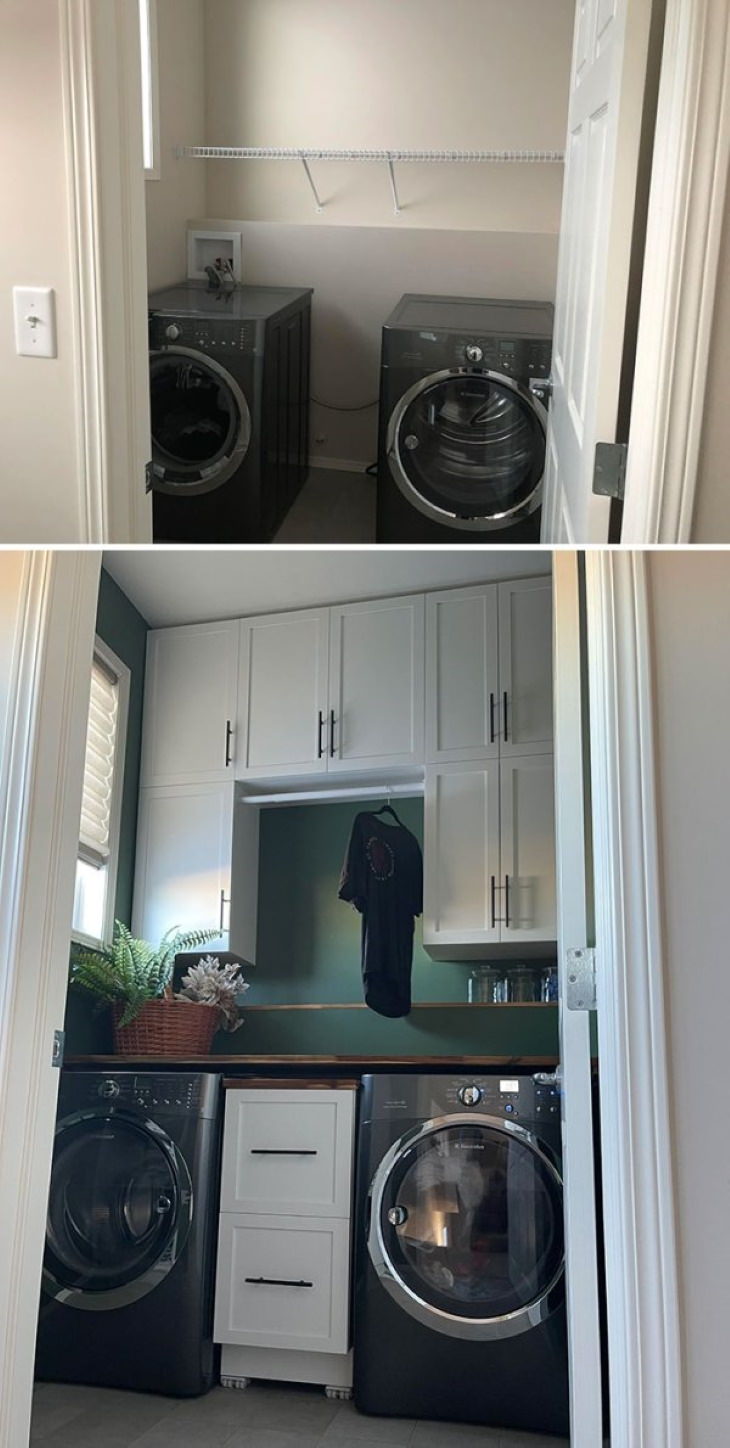 Before and After Room Renovations laundry room 