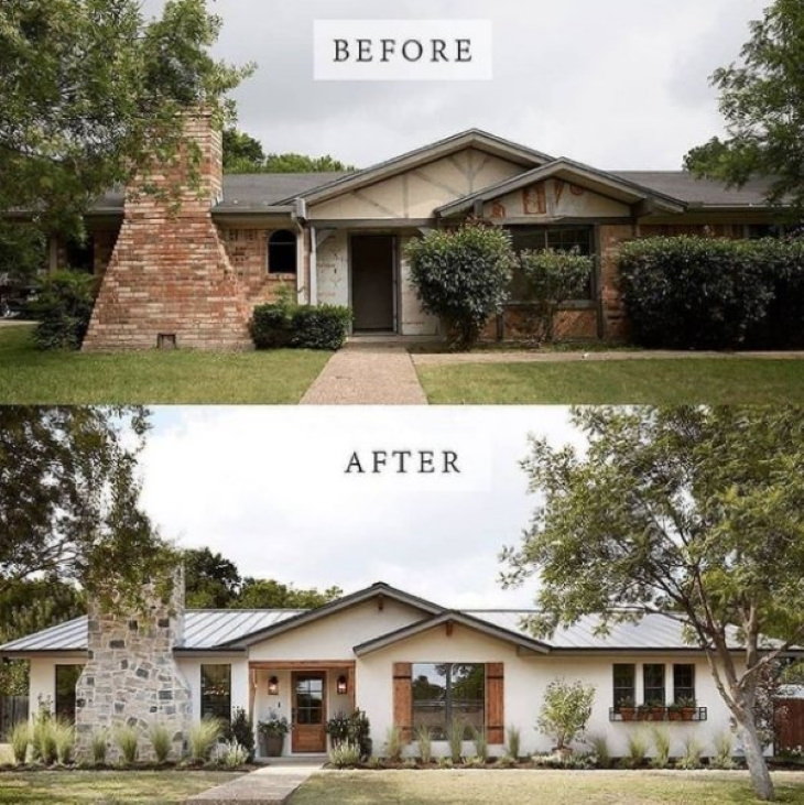 Before and After Room Renovations curb appeal