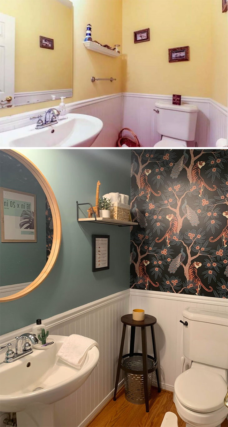 Before and After Room Renovations bathroom