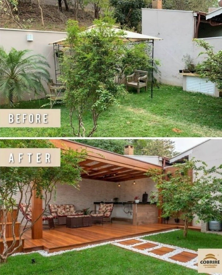 Before and After Room Renovations terrace