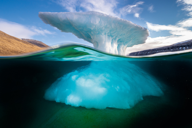 David Doubilet Photography - Grounded Iceberg, Blanley Bay, Devon Island, Nunavut, Canada, 2018