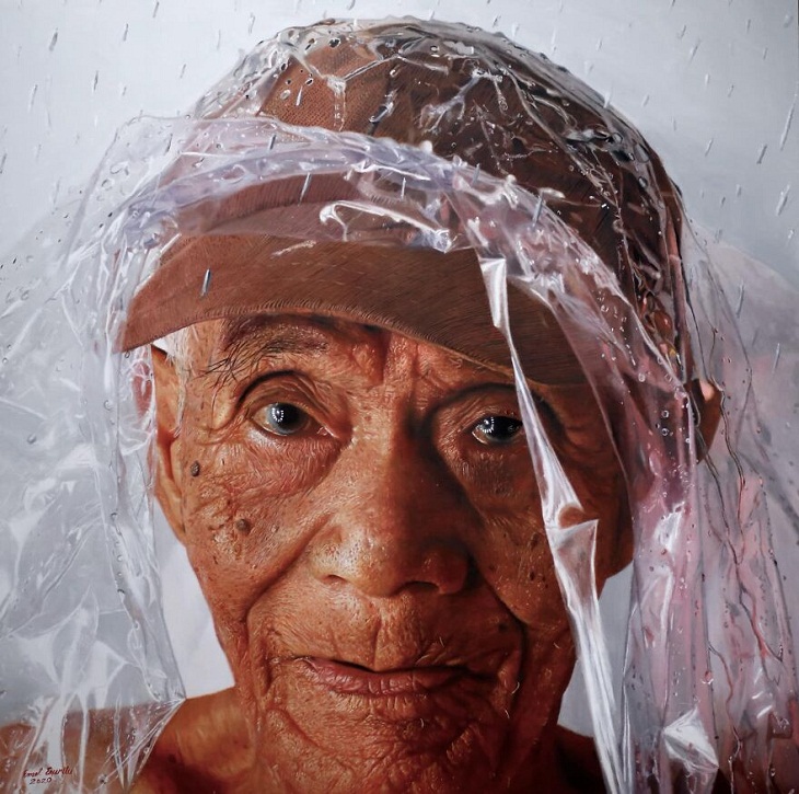 Hyper-Realistic Paintings, old woman