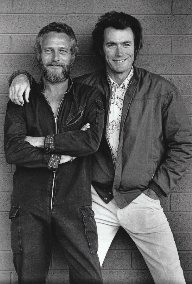 Vintage Celebrity Photos Paul Newman And Clint Eastwood