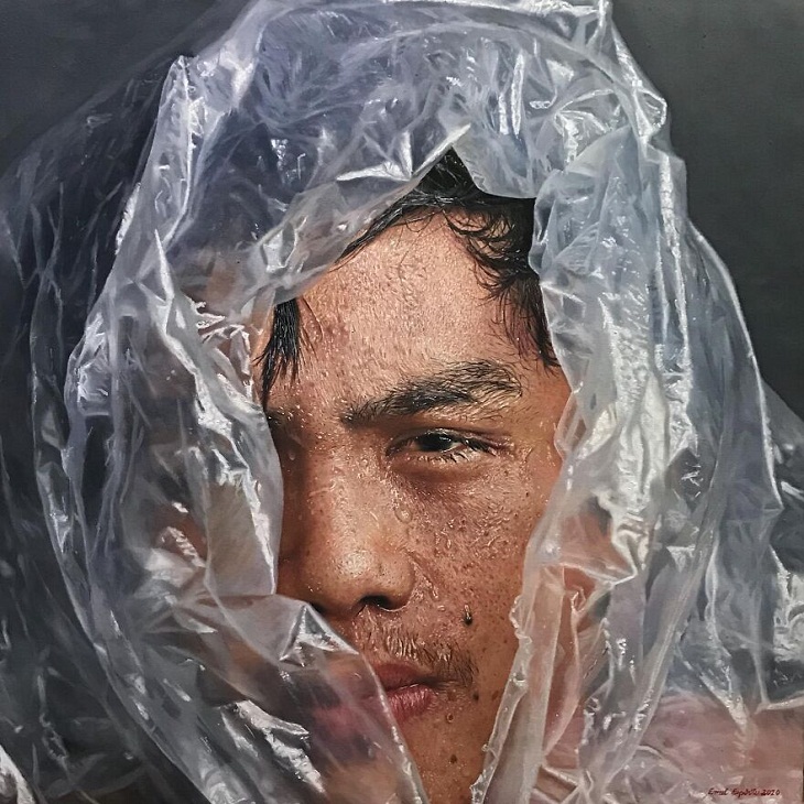 Hyper-Realistic Paintings, young man