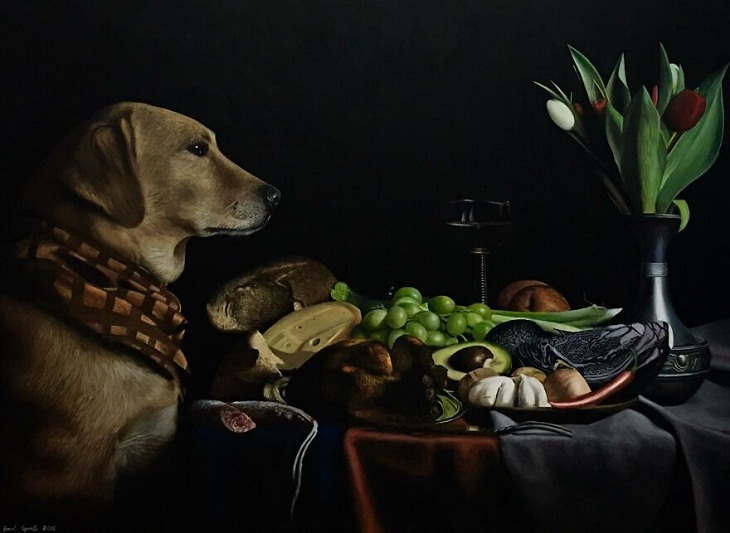 Hyper-Realistic Paintings, dog