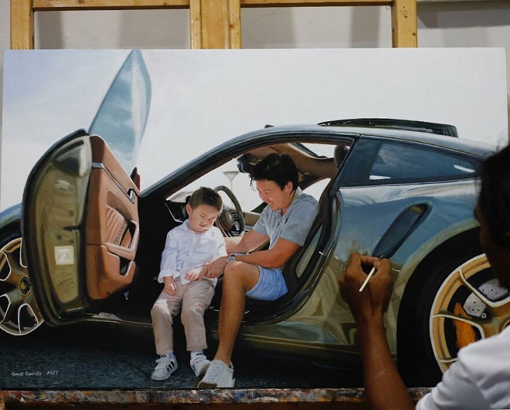 Hyper-Realistic Paintings, car