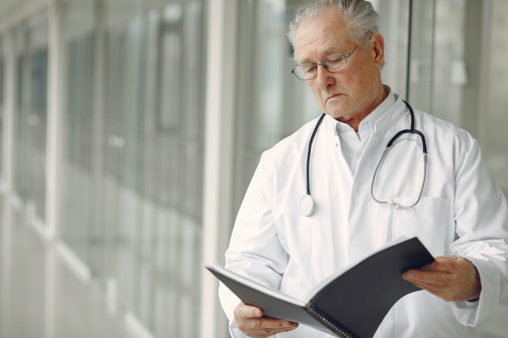 Parkinson’s Disease Test doctor with a folder