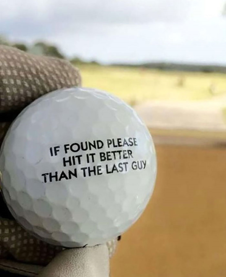 Funny Signs golf ball