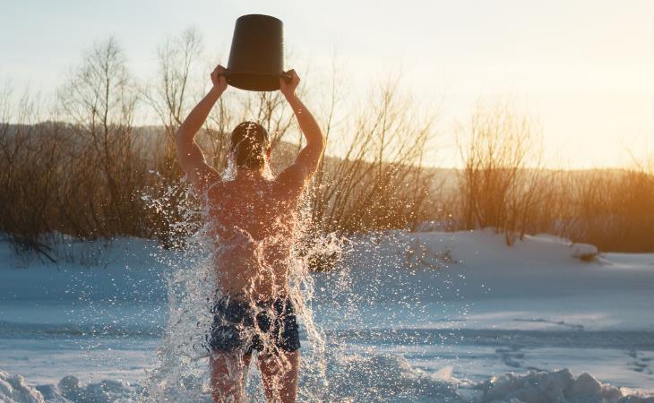 Build cold tolerance - cold outdoors shower