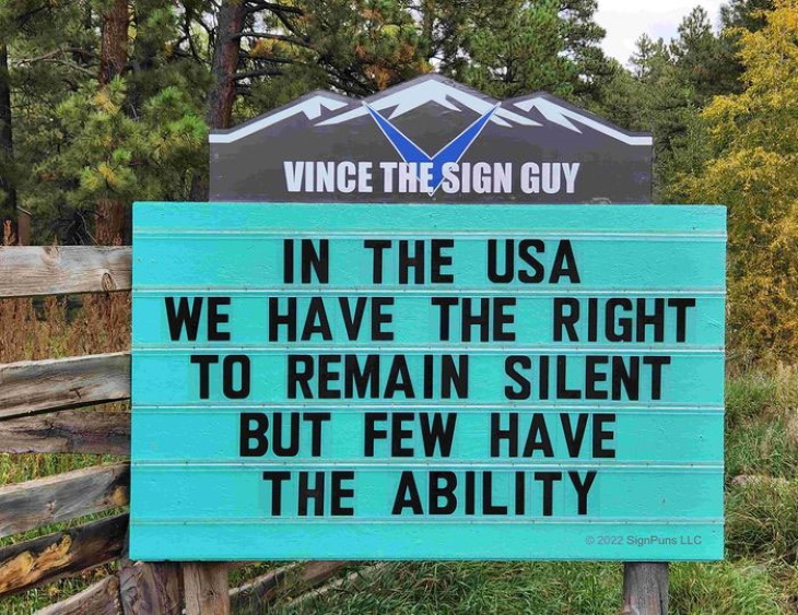 Funny Signs remain silent