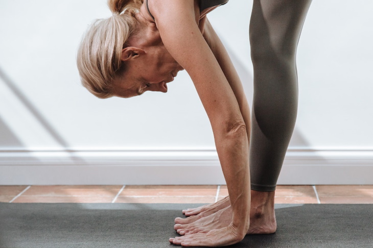 Yoga For Diabetes older woman practicing yoga