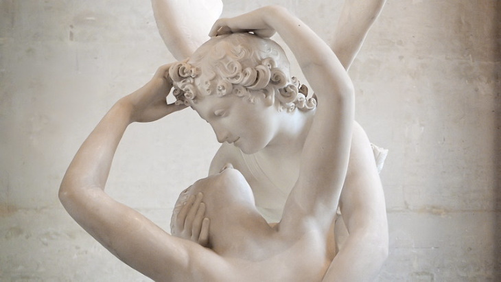 Antonio Canova Psyche Revived by Cupid's Kiss (1787) detail