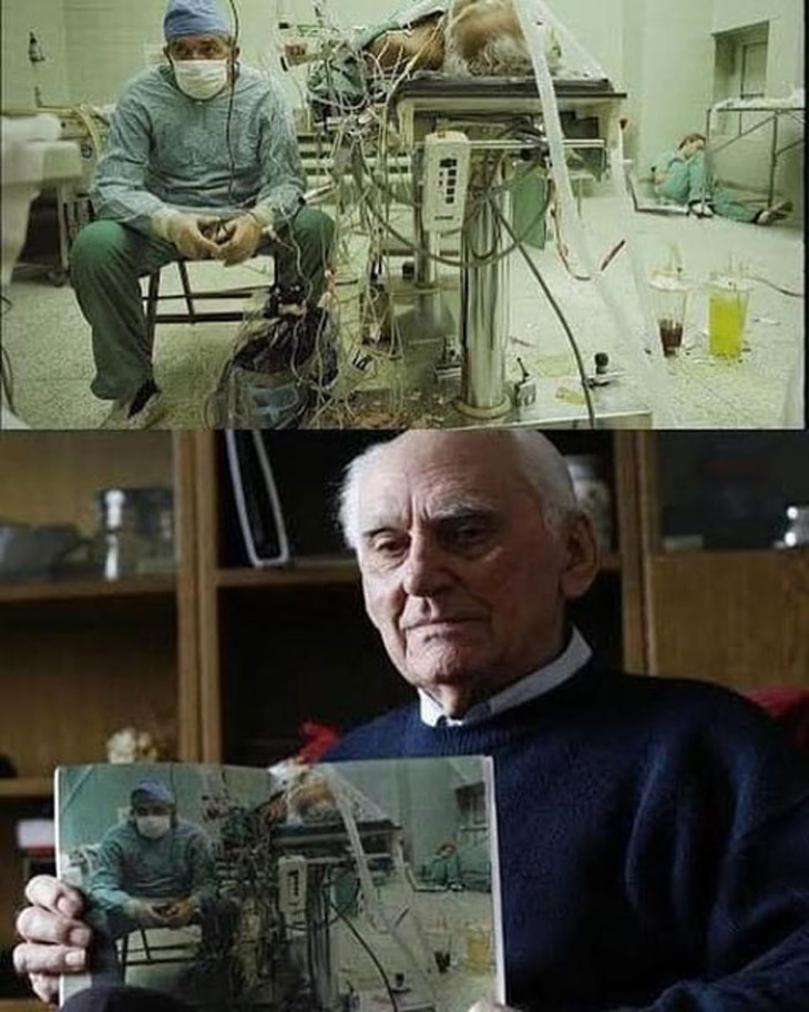 Vintage Photos  Dr. Religa after a 23-hour heart transplant surgery in 1987
