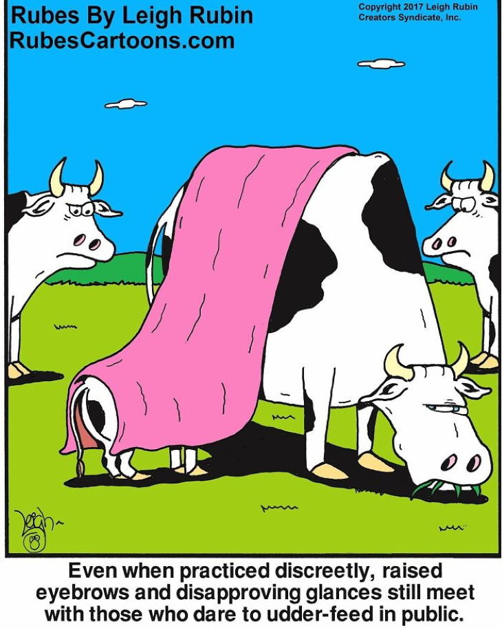 Leigh Rubin Comics nursing cow