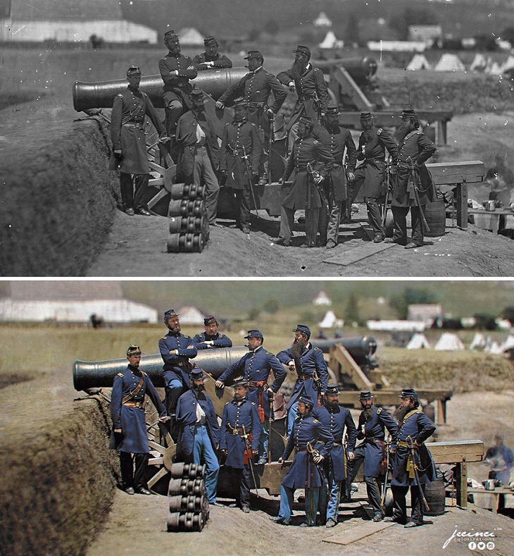 Colorized Black & White Photos, New York Volunteer Regiment 