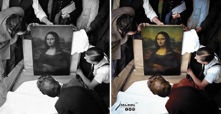 Colorized Black & White Photos, Mona Lisa 
