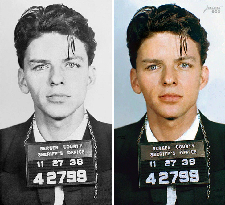 Colorized Black & White Photos,  Frank Sinatra 
