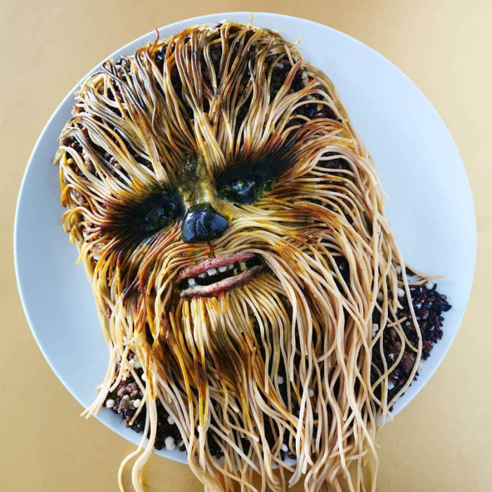 Food art by Jolanda Stokkermans - Chewbacca Pasta