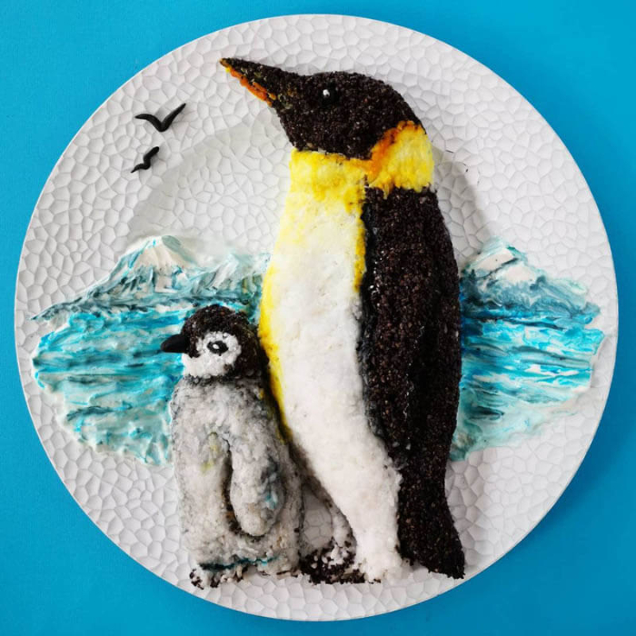 Food art by Jolanda Stokkermans - Penguins Delight