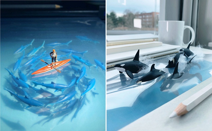 Miniature Sculptures, sharks