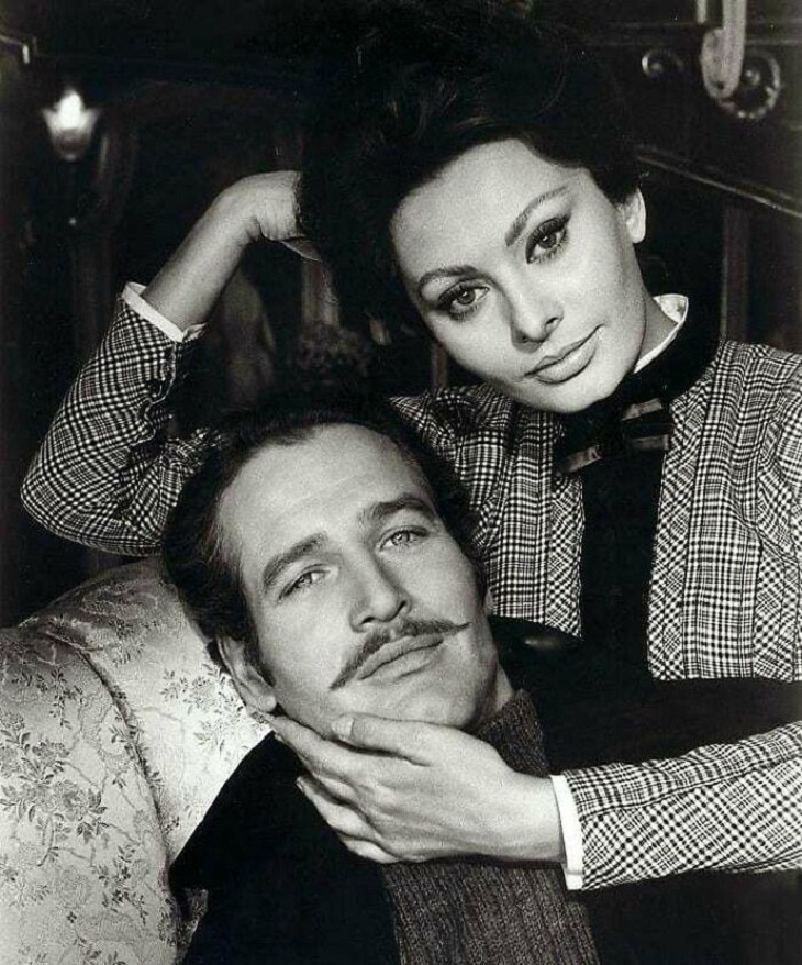 Rare Celebrity Pics,  Sophia Loren And Paul Newman