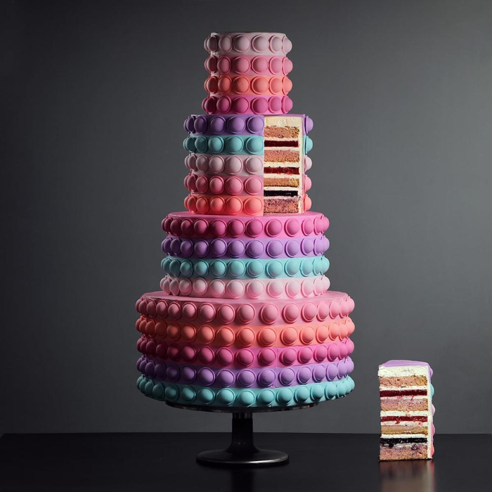 Dinara Kasko - pop it pastel three layered cake