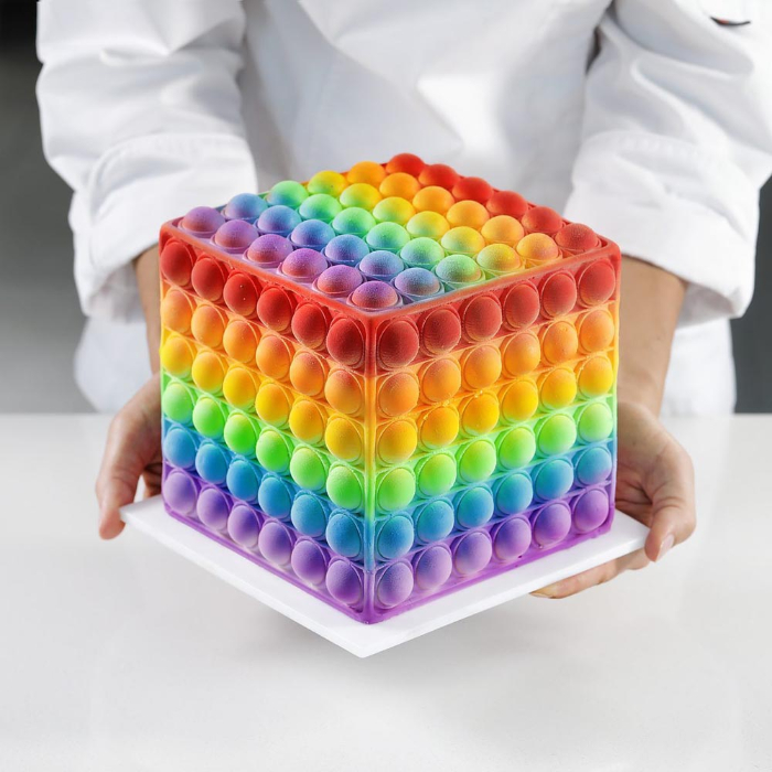 Dinara Kasko - pop it colorful cube cake 