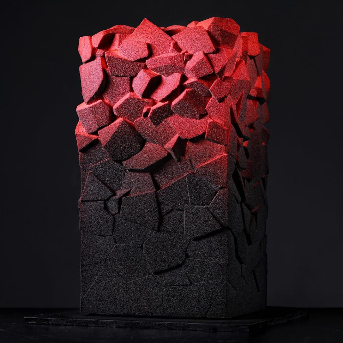 Dinara Kasko - geometrical stone black and red pastry 