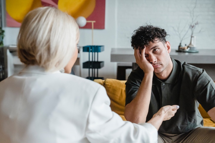 Guilt Tripping annoyed man and woman