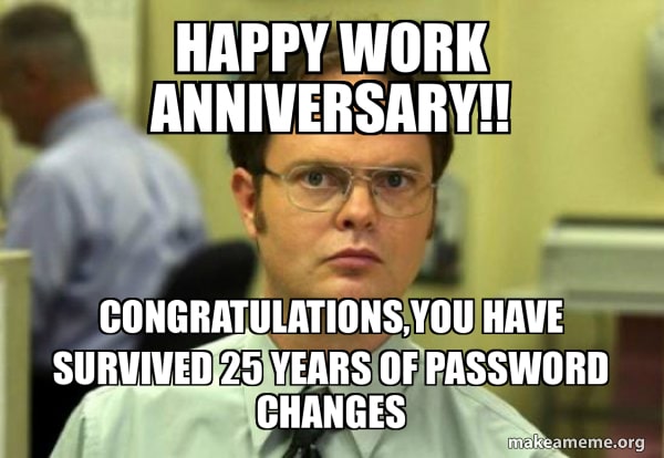 funny work anniversary meme
