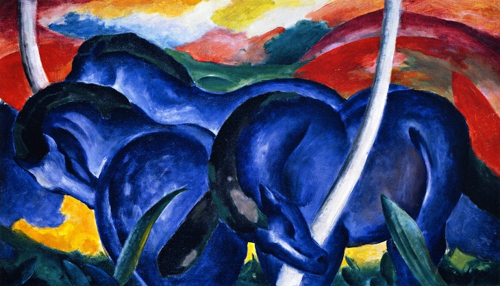 Animal Paintings by Franz Marc,  Blue Horses