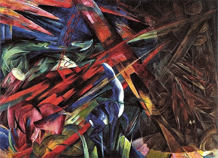 Animal Paintings by Franz Marc,  Fate of the Animals