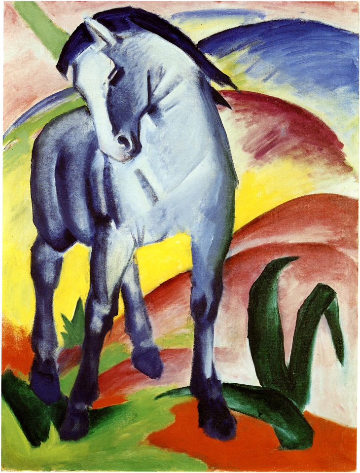 Animal Paintings by Franz Marc, Blue Horse