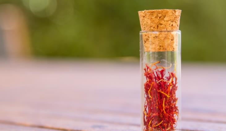 Growing saffron - saffron in a tube