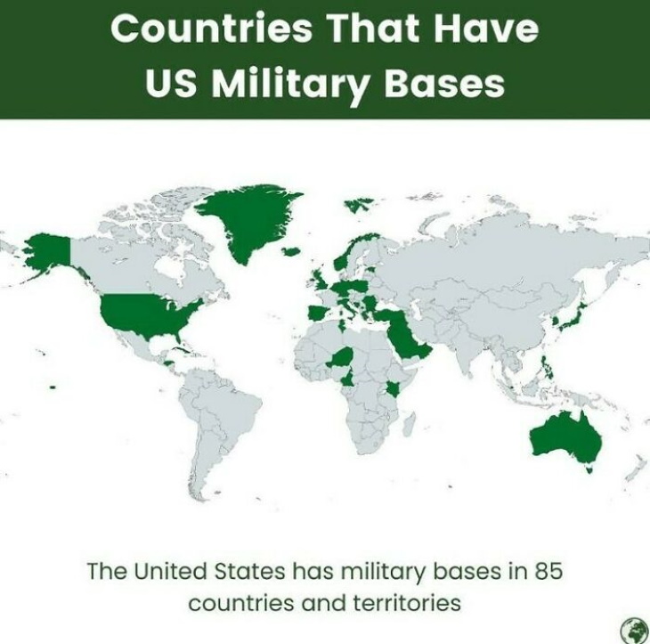 Fun Maps The USA's military bases scattered across the globe
