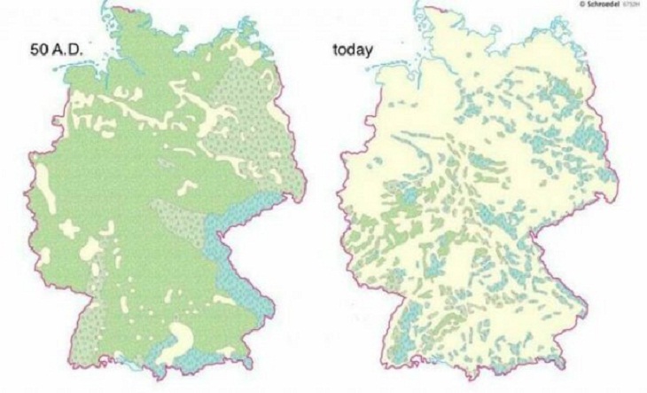 Interesting Maps, Forests in Germany