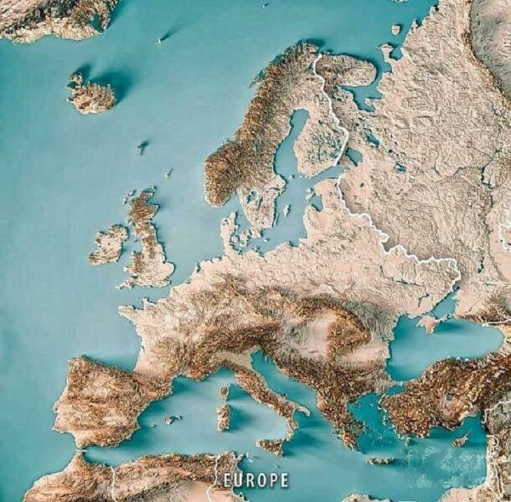 Interesting Maps, Topography Of Europe