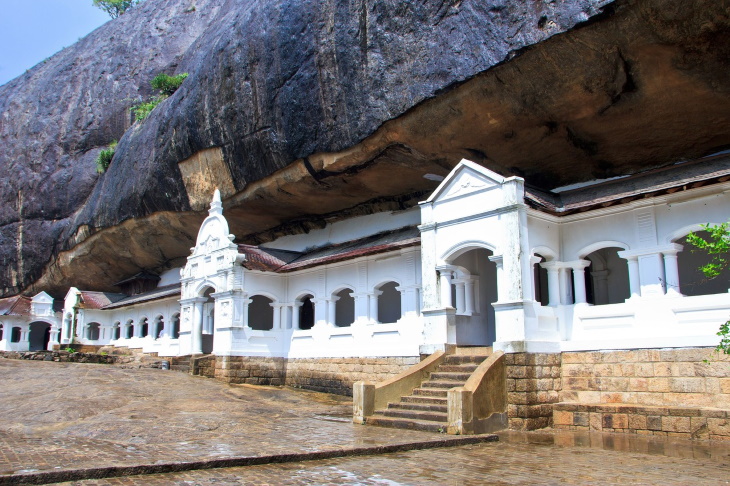 South Asian Architecture Cave Temple in Dambulla, Sri Lanka