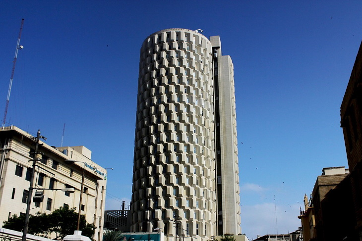 South Asian Architecture Habib Bank Plaza in Karachi, Pakistan