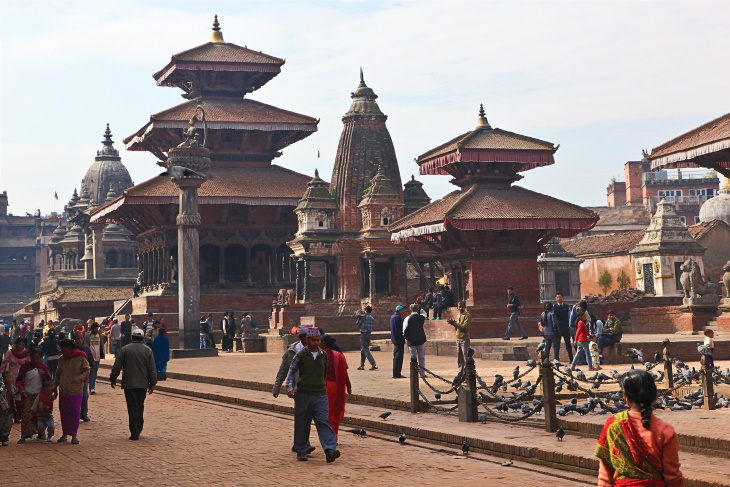 South Asian Architecture Patan Durbar Square in Kathmandu Valley, Nepal