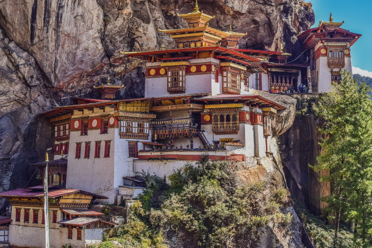 South Asian Architecture Tiger’s Nest in Paro Valley, Bhutan