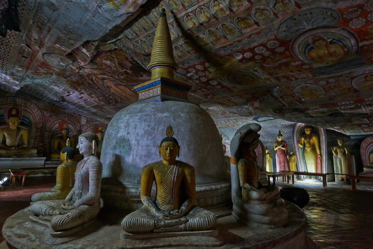 South Asian Architecture Cave Temple in Dambulla, Sri Lanka